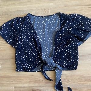 SHEIN TIE CROP TOP